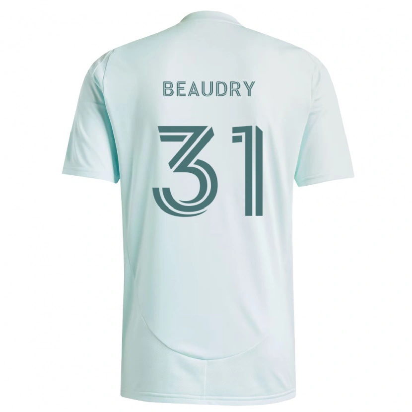Danxen Criança Camisola Adam Beaudry #31 Branco Verde Claro Alternativa 2026/27 Camisa
