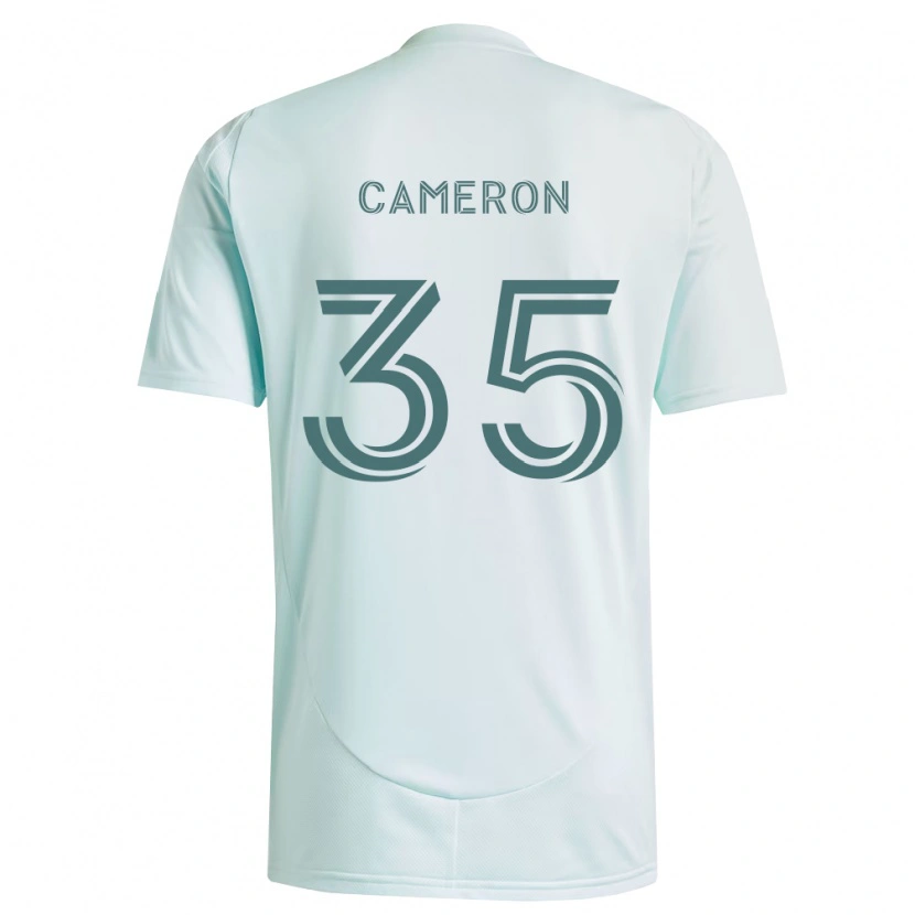 Danxen Criança Camisola James Cameron #35 Branco Verde Claro Alternativa 2026/27 Camisa