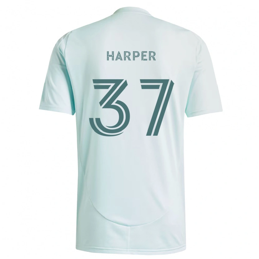 Danxen Criança Camisola Charlie Harper #37 Branco Verde Claro Alternativa 2026/27 Camisa