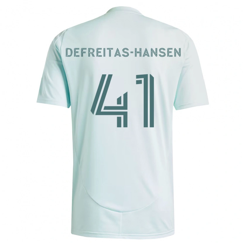 Danxen Criança Camisola Nicolas Hansen #41 Branco Verde Claro Alternativa 2026/27 Camisa