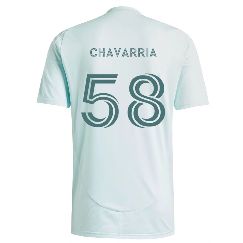 Danxen Criança Camisola Keith Chavarria #58 Branco Verde Claro Alternativa 2026/27 Camisa