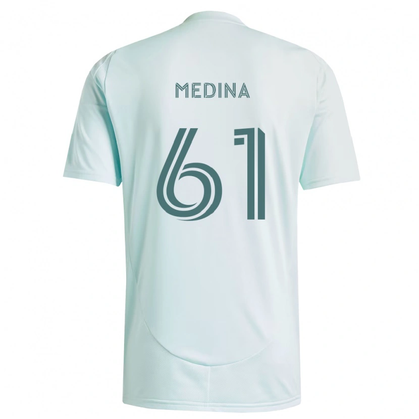 Danxen Criança Camisola Leonardo Medina #61 Branco Verde Claro Alternativa 2026/27 Camisa