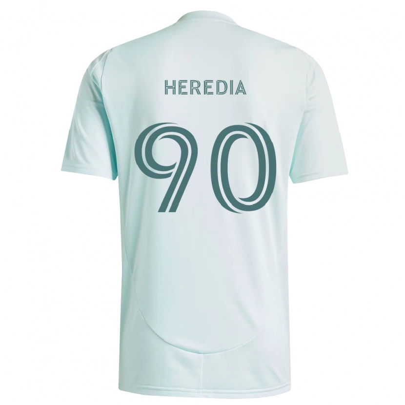 Danxen Criança Camisola Edgar Heredia #90 Branco Verde Claro Alternativa 2026/27 Camisa