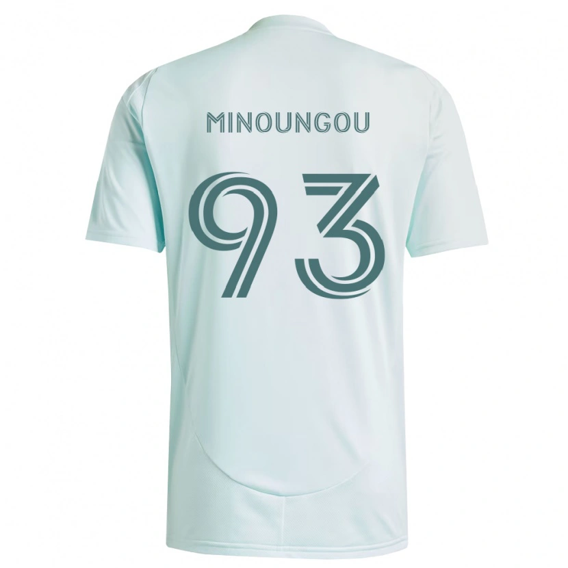 Danxen Criança Camisola Georgi Minoungou #93 Branco Verde Claro Alternativa 2026/27 Camisa