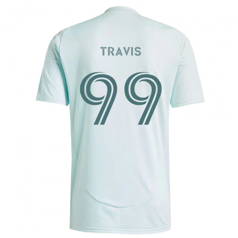 Danxen Criança Camisola Jackson Travis #99 Branco Verde Claro Alternativa 2026/27 Camisa