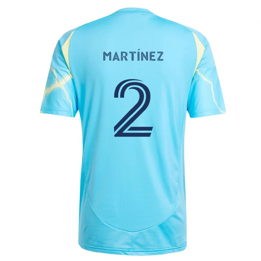 Danxen Criança Camisola Geiner Martínez #2 Azul Claro Preto Amarelo Claro Alternativa 2026/27 Camisa