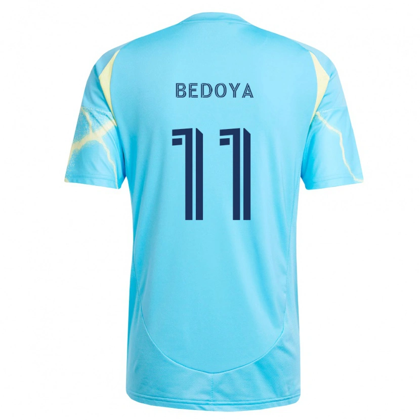 Danxen Criança Camisola Alejandro Bedoya #11 Azul Claro Preto Amarelo Claro Alternativa 2026/27 Camisa
