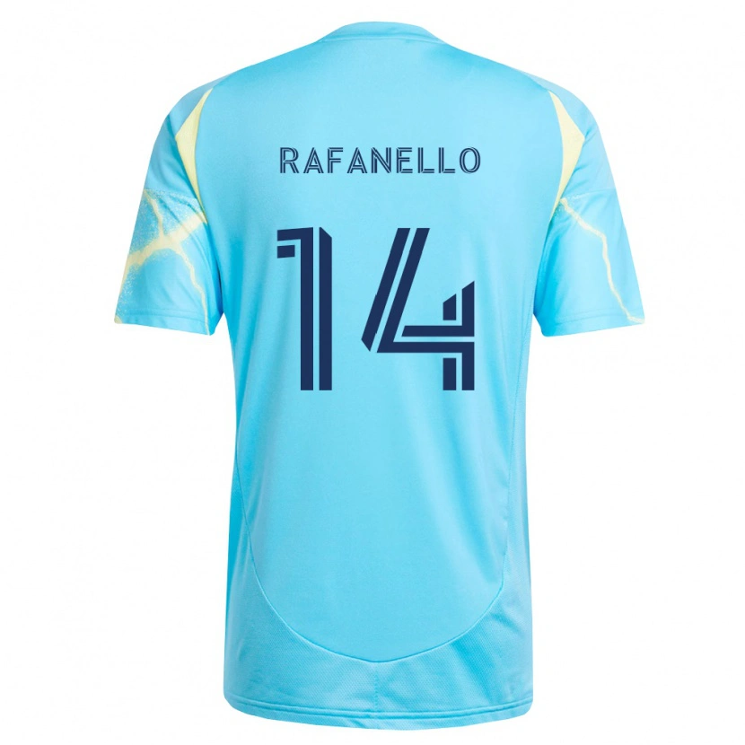 Danxen Criança Camisola Jeremy Rafanello #14 Azul Claro Preto Amarelo Claro Alternativa 2026/27 Camisa