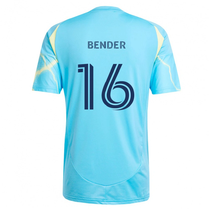 Danxen Criança Camisola Ben Bender #16 Azul Claro Preto Amarelo Claro Alternativa 2026/27 Camisa