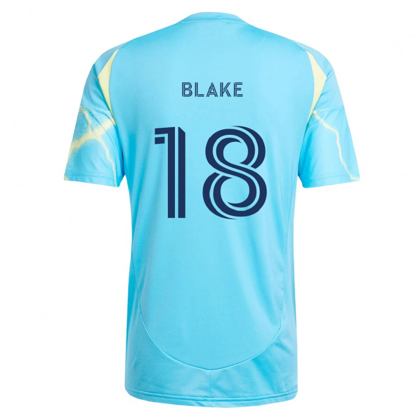 Danxen Criança Camisola Andre Blake #18 Azul Claro Preto Amarelo Claro Alternativa 2026/27 Camisa