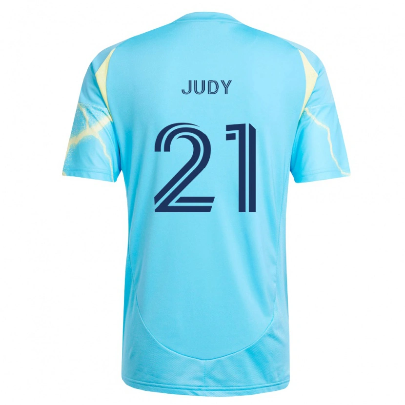 Danxen Criança Camisola Abram Judy #21 Azul Claro Preto Amarelo Claro Alternativa 2026/27 Camisa