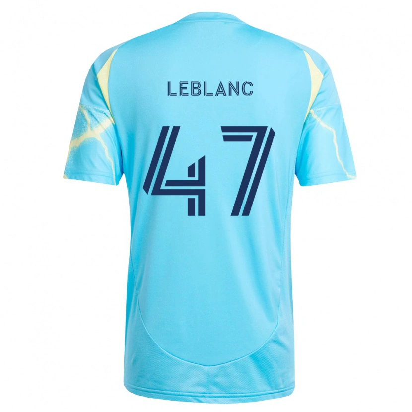 Danxen Criança Camisola Kellan Leblanc #47 Azul Claro Preto Amarelo Claro Alternativa 2026/27 Camisa