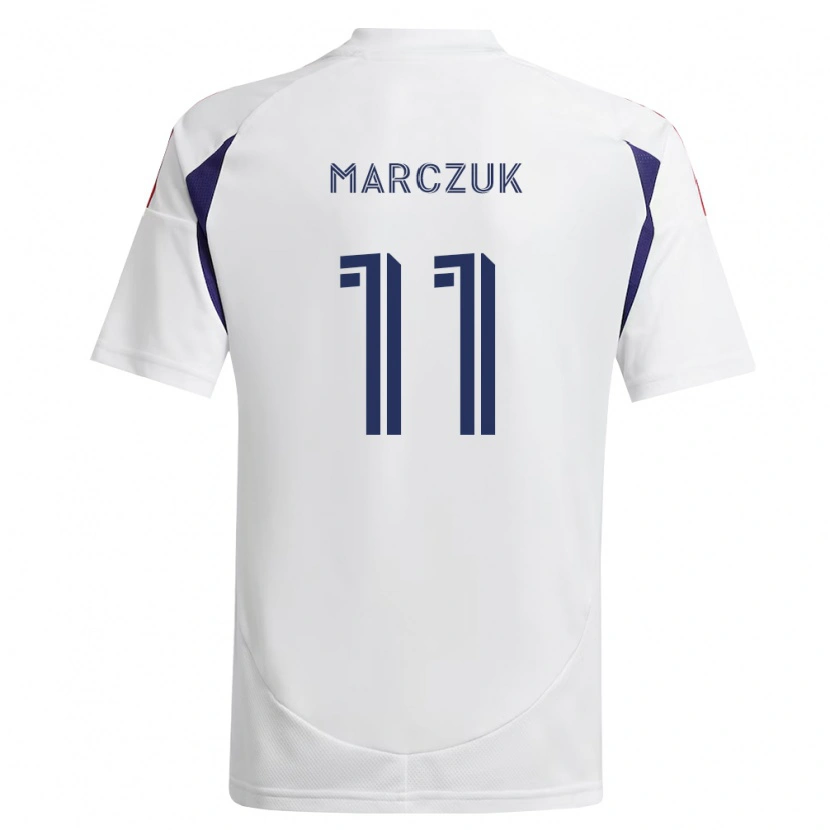 Danxen Criança Camisola Dominik Marczuk #11 Azul Real Vermelho Marrom Alternativa 2026/27 Camisa