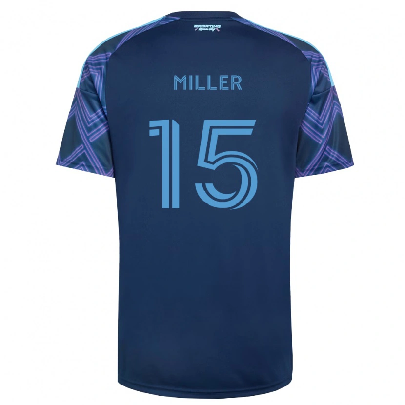 Danxen Criança Camisola Jansen Miller #15 Azul Real Roxo Alternativa 2026/27 Camisa