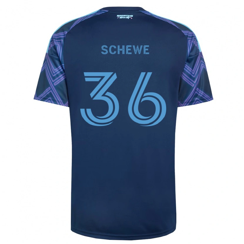 Danxen Criança Camisola Ryan Schewe #36 Azul Real Roxo Alternativa 2026/27 Camisa