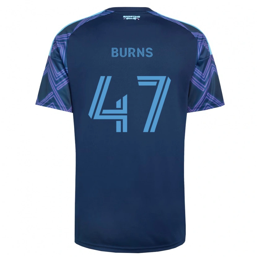 Danxen Criança Camisola Trevor Burns #47 Azul Real Roxo Alternativa 2026/27 Camisa