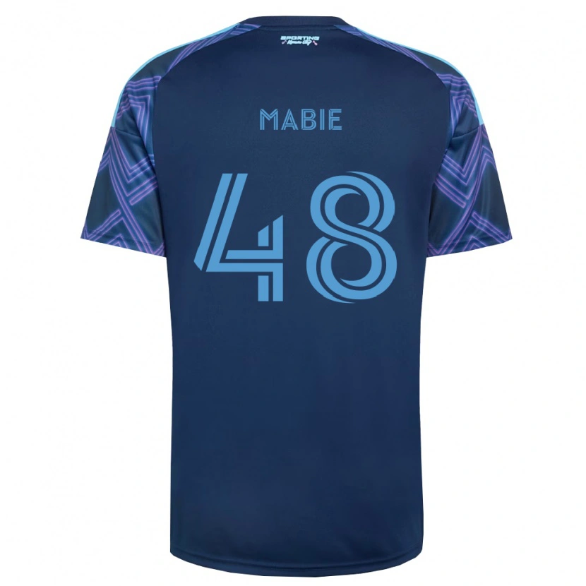 Danxen Criança Camisola Blaine Mabie #48 Azul Real Roxo Alternativa 2026/27 Camisa