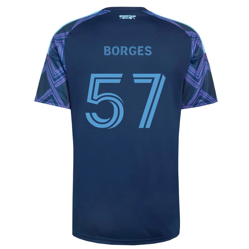 Danxen Criança Camisola Diego Borges #57 Azul Real Roxo Alternativa 2026/27 Camisa