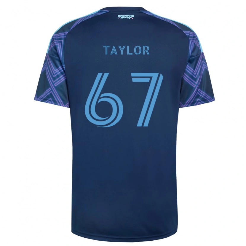 Danxen Criança Camisola Kael Taylor #67 Azul Real Roxo Alternativa 2026/27 Camisa