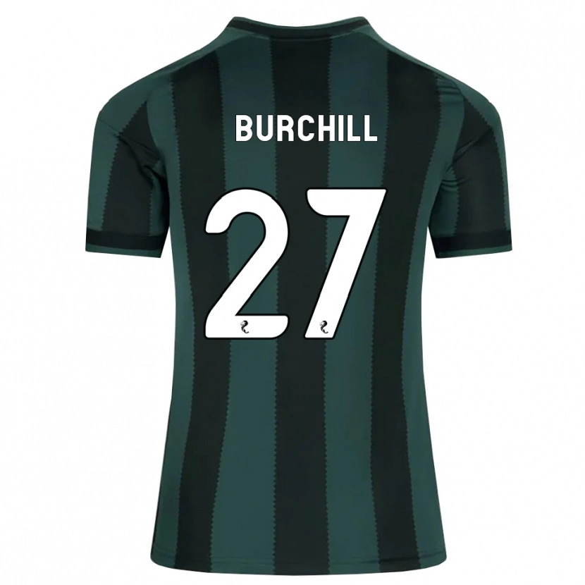 Danxen Criança Camisola Tiree Burchill #27 Cinza Ardósia Escuro Preto Alternativa 2026/27 Camisa