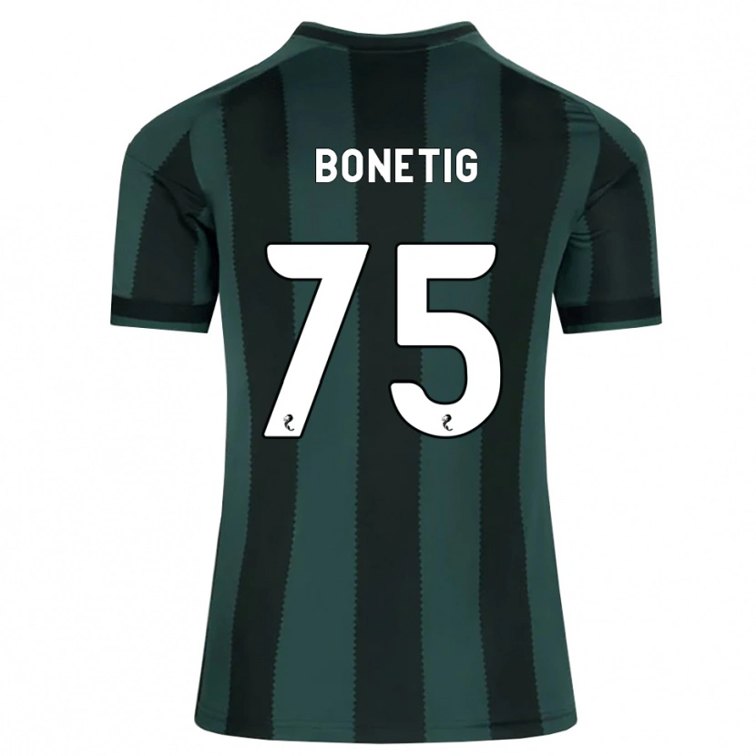 Danxen Criança Camisola Liam Bonetig #75 Cinza Ardósia Escuro Preto Alternativa 2026/27 Camisa