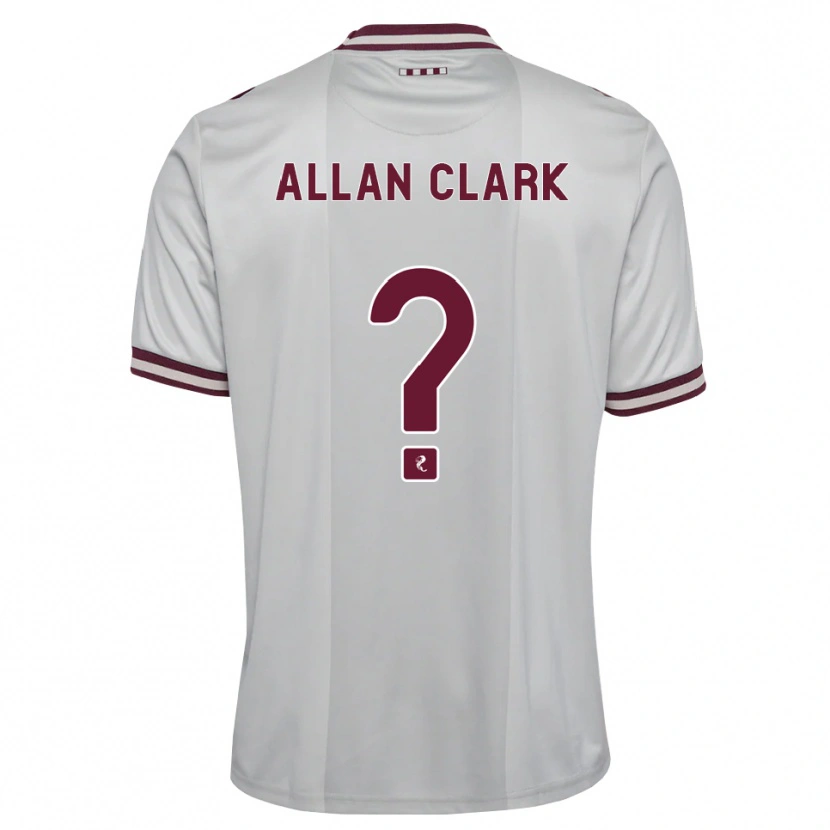 Danxen Criança Camisola Allan Clark #0 Branco Borgonha Alternativa 2026/27 Camisa