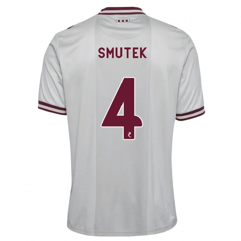 Danxen Criança Camisola Kai Smutek #4 Branco Borgonha Alternativa 2026/27 Camisa