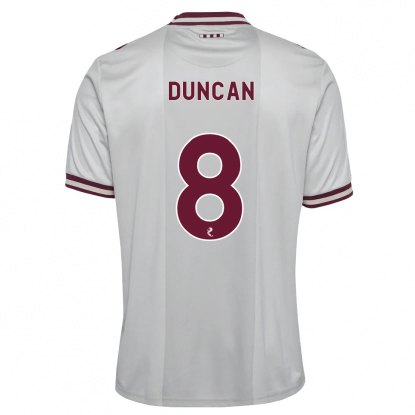 Danxen Criança Camisola Ryan Duncan #8 Branco Borgonha Alternativa 2026/27 Camisa