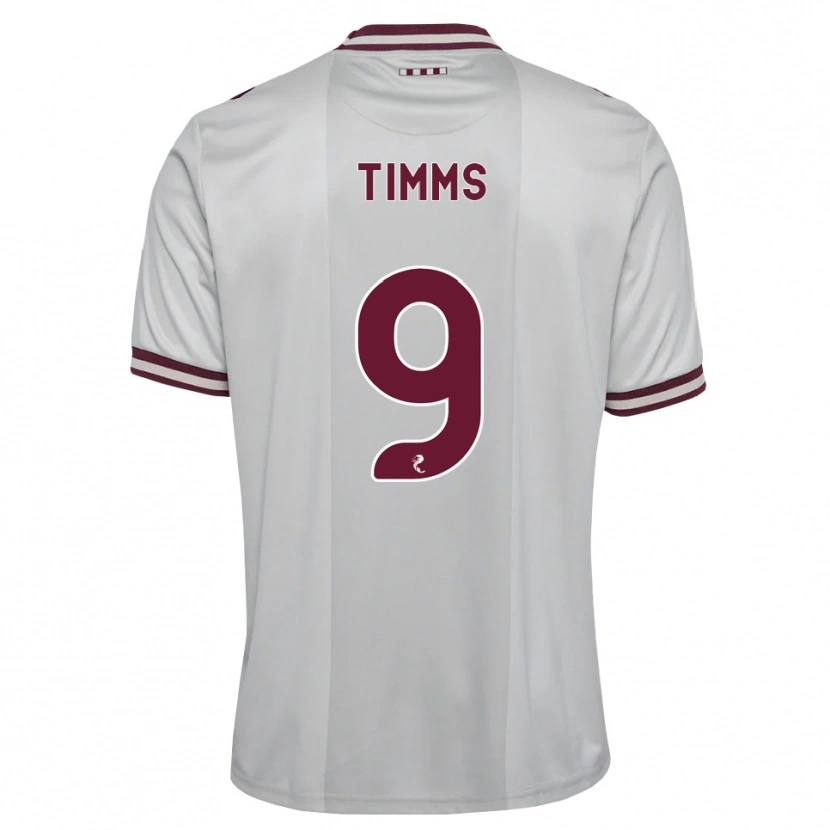 Danxen Criança Camisola Georgia Timms #9 Branco Borgonha Alternativa 2026/27 Camisa