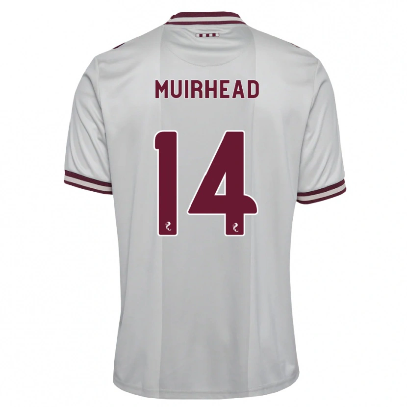 Danxen Criança Camisola Owen Muirhead #14 Branco Borgonha Alternativa 2026/27 Camisa