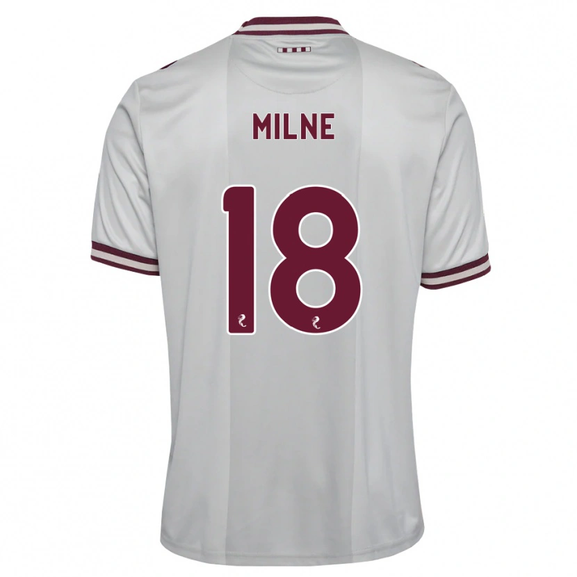 Danxen Criança Camisola Harry Milne #18 Branco Borgonha Alternativa 2026/27 Camisa