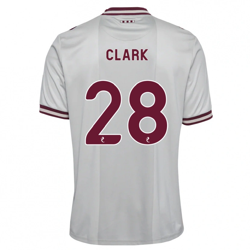Danxen Criança Camisola Zander Clark #28 Branco Borgonha Alternativa 2026/27 Camisa