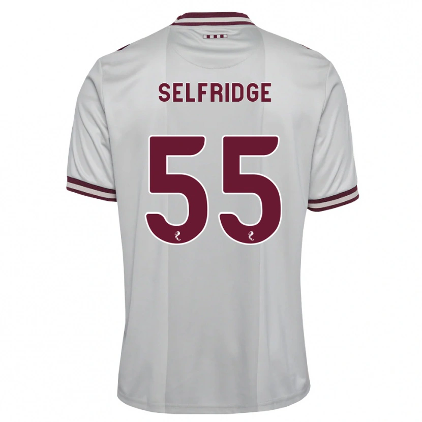 Danxen Criança Camisola Louis Selfridge #55 Branco Borgonha Alternativa 2026/27 Camisa