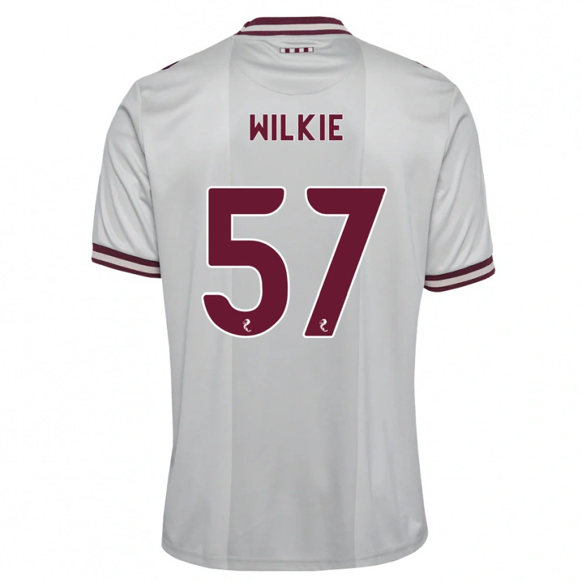 Danxen Criança Camisola Coupar Wilkie #57 Branco Borgonha Alternativa 2026/27 Camisa