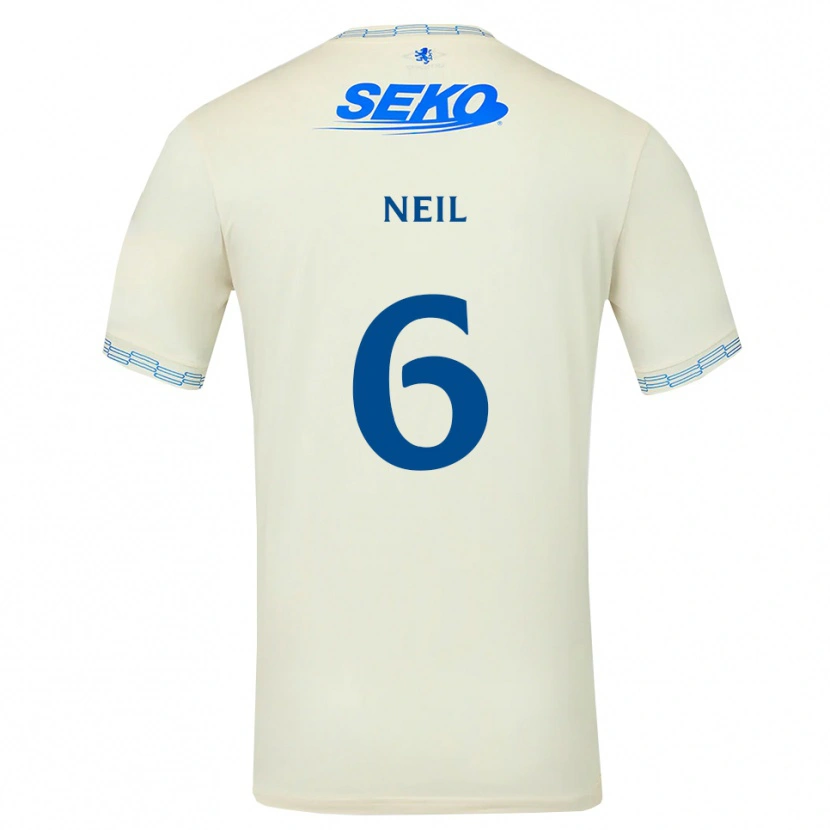 Danxen Criança Camisola Dan Neil #6 Azul Céu Profundo Branco Alternativa 2026/27 Camisa
