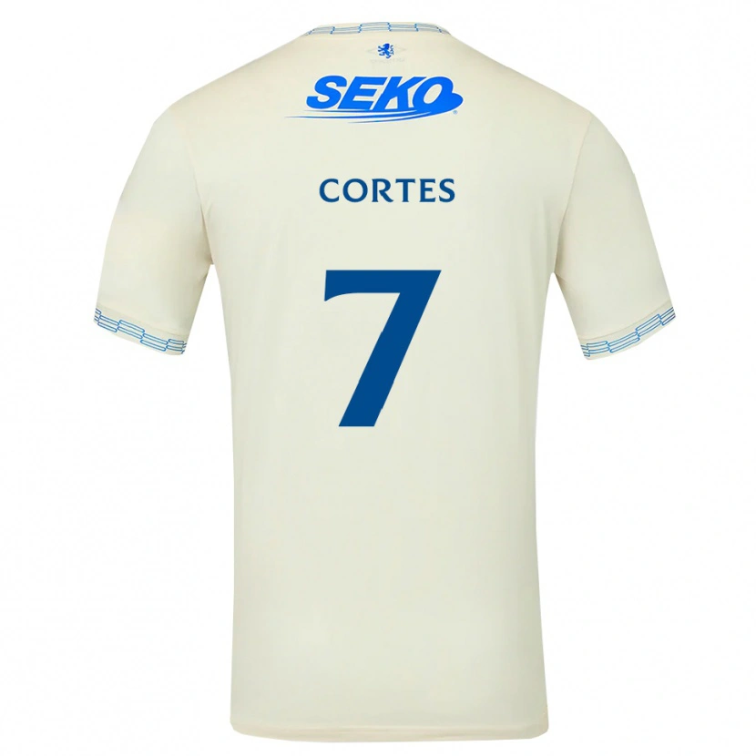Danxen Criança Camisola Óscar Cortés #7 Azul Céu Profundo Branco Alternativa 2026/27 Camisa
