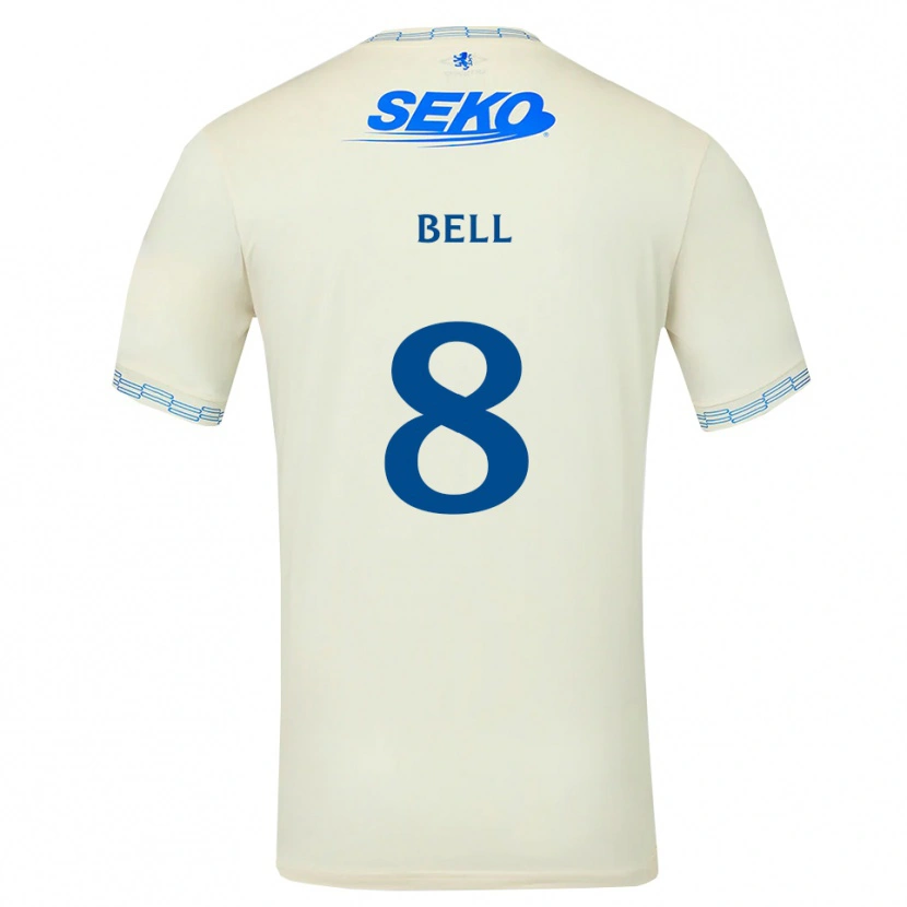 Danxen Criança Camisola Cameron Bell #8 Azul Céu Profundo Branco Alternativa 2026/27 Camisa