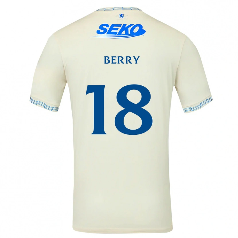Danxen Criança Camisola Laura Berry #18 Azul Céu Profundo Branco Alternativa 2026/27 Camisa