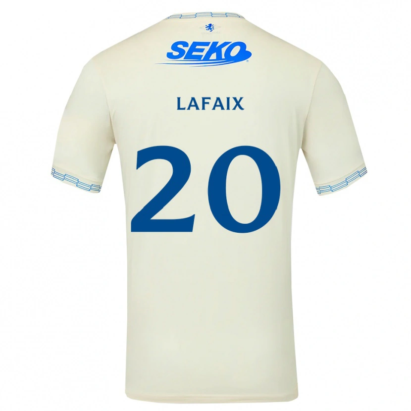 Danxen Criança Camisola Camille Lafaix #20 Azul Céu Profundo Branco Alternativa 2026/27 Camisa