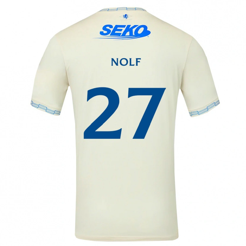 Danxen Criança Camisola Madeline Nolf #27 Azul Céu Profundo Branco Alternativa 2026/27 Camisa