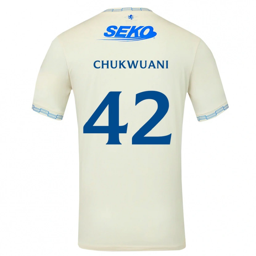Danxen Criança Camisola Tochi Chukwuani #42 Azul Céu Profundo Branco Alternativa 2026/27 Camisa