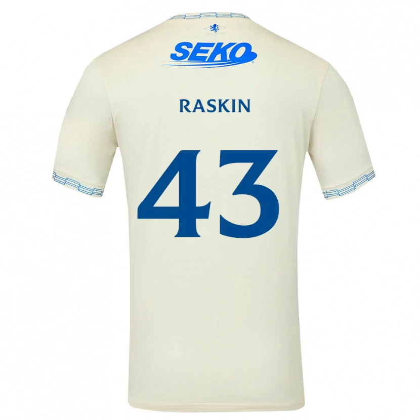 Danxen Criança Camisola Nicolas Raskin #43 Azul Céu Profundo Branco Alternativa 2026/27 Camisa