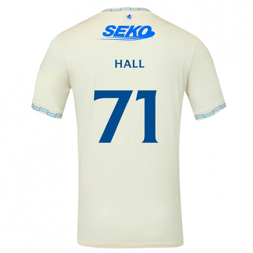 Danxen Criança Camisola Ruaridh Hall #71 Azul Céu Profundo Branco Alternativa 2026/27 Camisa