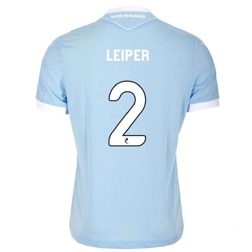 Danxen Criança Camisola Ashton Leiper #2 Azul Céu Claro Branco Alternativa 2026/27 Camisa