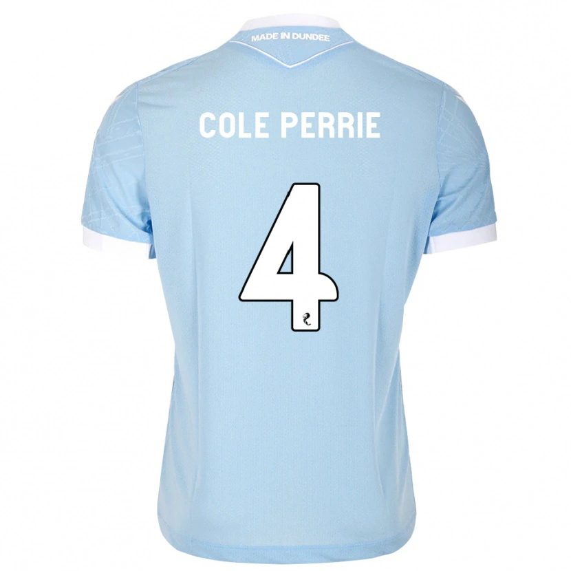 Danxen Criança Camisola Cole Perrie #4 Azul Céu Claro Branco Alternativa 2026/27 Camisa