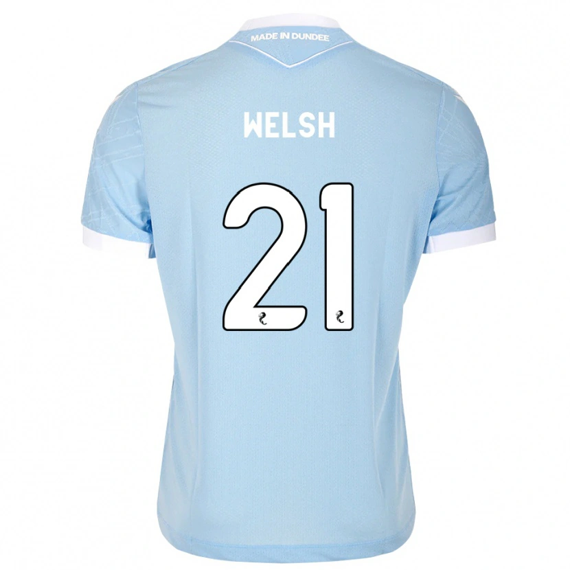 Danxen Criança Camisola Tom Welsh #21 Azul Céu Claro Branco Alternativa 2026/27 Camisa