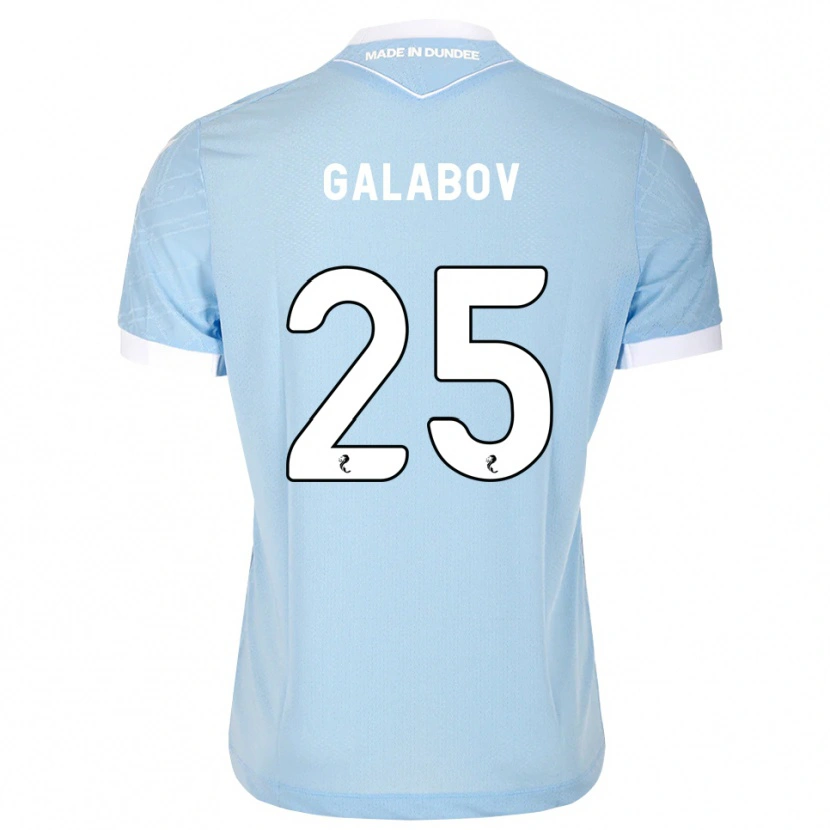 Danxen Criança Camisola Plamen Galabov #25 Azul Céu Claro Branco Alternativa 2026/27 Camisa