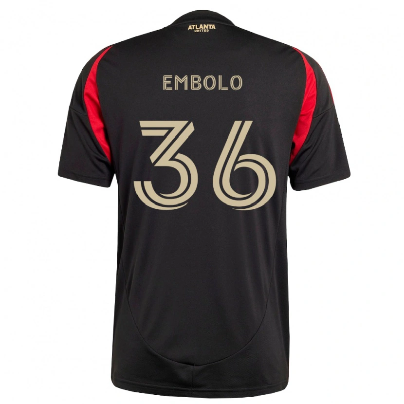 Danxen Criança Camisola Breel Embolo #36 Preto Vermelho Principal 2026/27 Camisa
