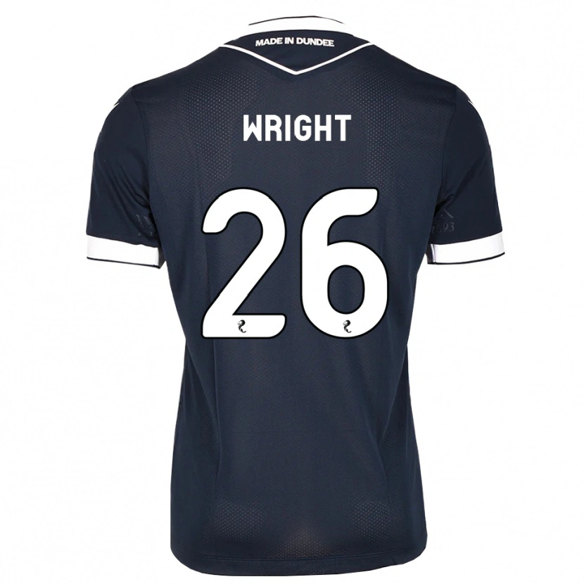 Danxen Criança Camisola Joe Wright #26 Azul Meia-Noite Branco Principal 2026/27 Camisa