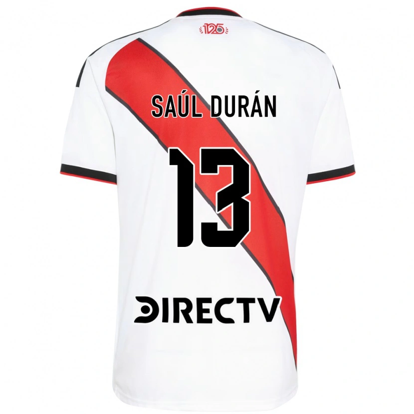 Danxen Homem Camisola Saúl Durán #13 Vermelho Branco Preto Principal 2026/27 Camisa